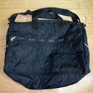 Lesportsac Black Quilted Travel Bag